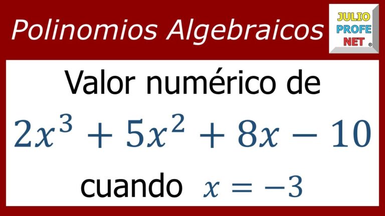 Descubre el valor numérico de polinomios en álgebra matemática