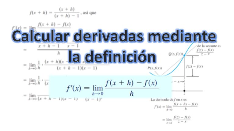 Descubre la esencia del cálculo con la definición de la derivada