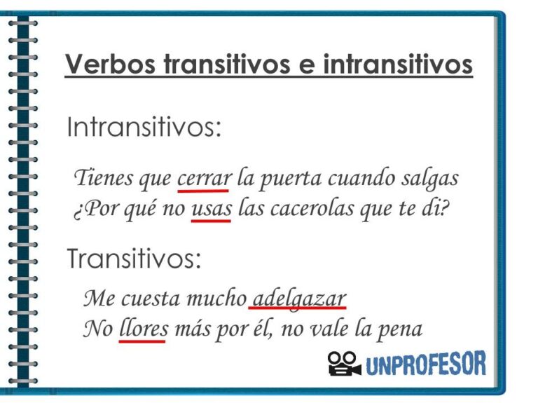 Diferencias verbos transitivos e intransitivos: Guía con ejemplos claros