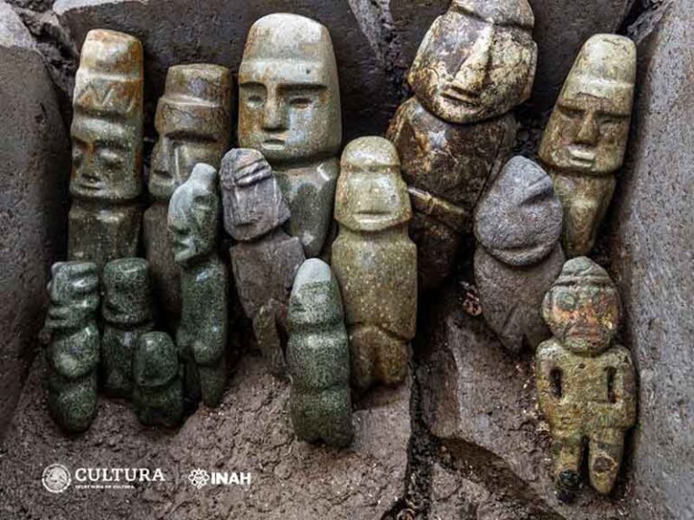 Esculturas de dioses griegos: Descubrimiento de una ofrenda asociada con Moctezuma Ilhuicamina en el Templo Mayor