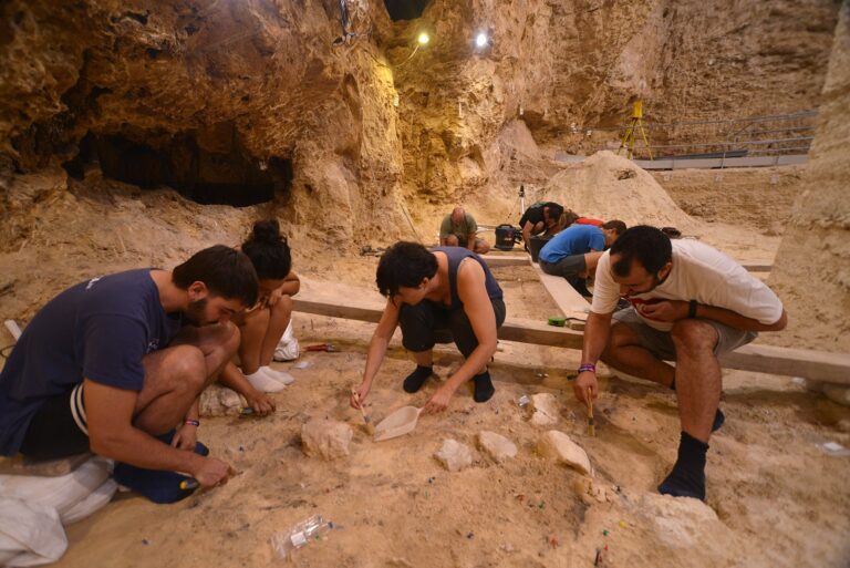 Excavación arqueológica en Abric Romani para celebrar su 40 aniversario